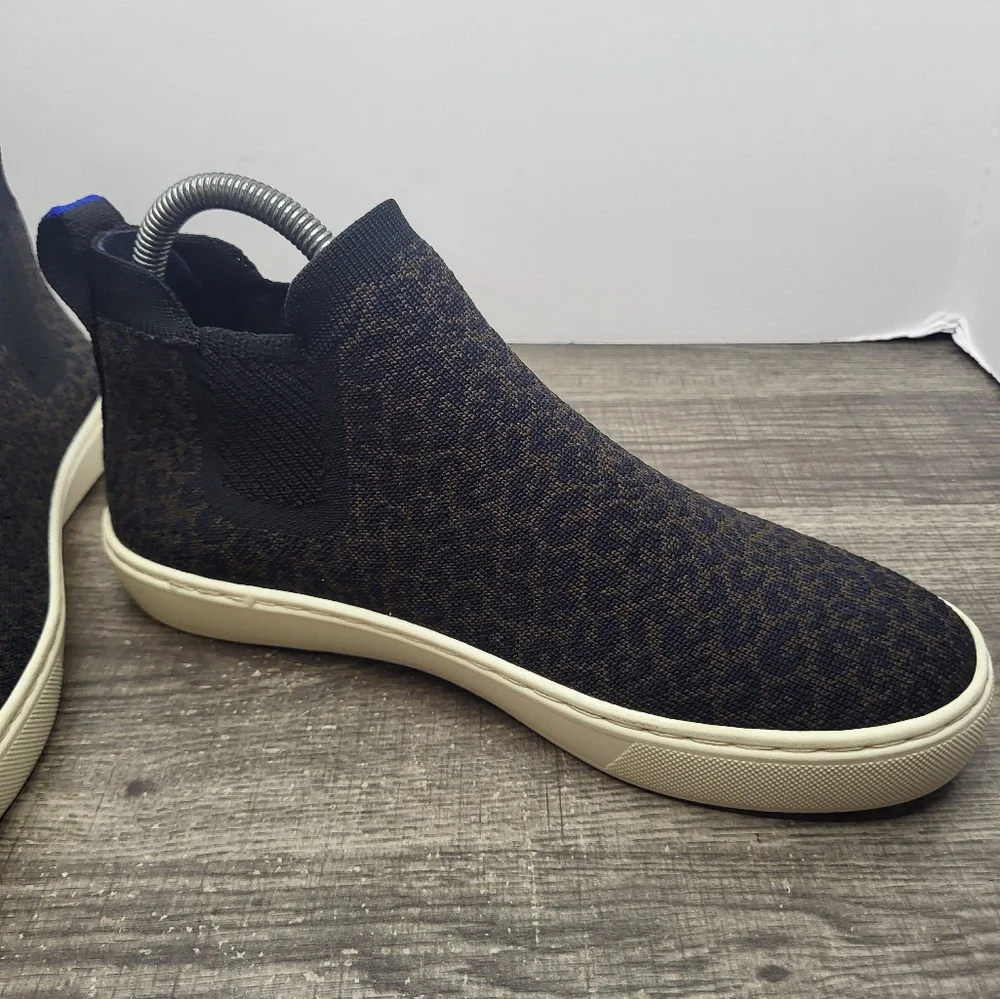 Rothy's The Chelsea Ankle Boot Leopard Print Size Women's 7.5